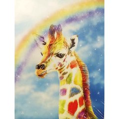 Алмазная живопись мозаика по номерам на холсте 40*50см Sultani ST-00112 Разноцветный жираф