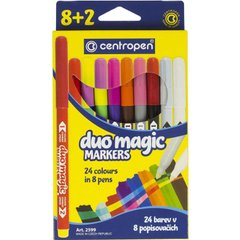 Фломастеры 10цветов CENTROPEN 2599/10 DuoMagic