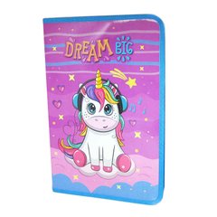 Папка А4 Kidis картон на блискавці 14017 Unicorn Dreams