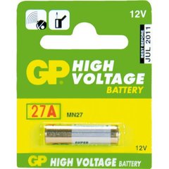 Батарейка GP 1шт 27A-U5 лужна А27, MN27 для ПУ