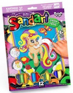 Набор для творчества DankoToys DT SA-01-04 Фреска Sand Art из песка, Пони