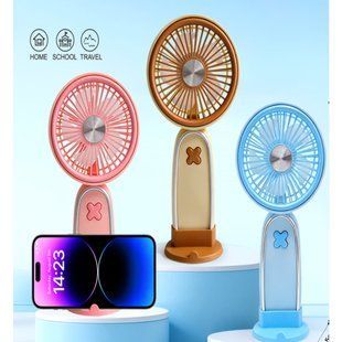 Вентилятор ручний Portable Handy Fan (аккум, USB) 18см асорті 1849/961