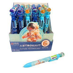 Шариковая авторучка 6-ти цветная Aodemei Astronaut ассорти ADM-15319
