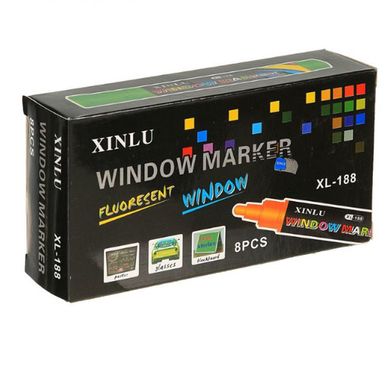 Маркер меловой Xinlu Window по стеклу, флуоресцентный XL-188, Фиолетовый