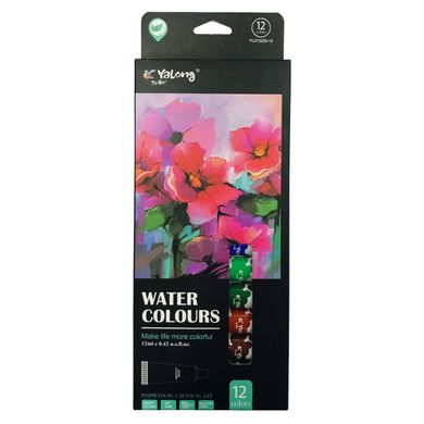 Акварельные краски YaLong набор 12 цветов по 12мл 212225-12