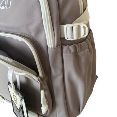 Рюкзак школьный Juxianzi S330 Bernie Bear 46*30*20см, серый светлый