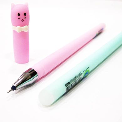 Гелева ручка ПИШЕ-ВИТИРАЄ AIHAO Кіт 0,5мм пише синім AH4784, Фиолетовый