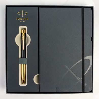 Кулькова ручка Parker 30035b24 Urban Muted Black + блокнот Набір подарунковий