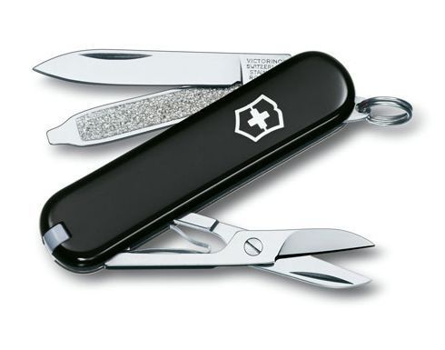 Victorinox CLASSIC SD 58мм 7предм черн. + ножн. + чехол Vx06223.3