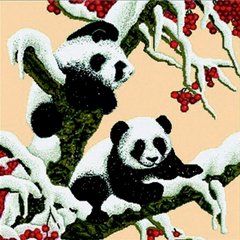 Набір для вишивання Идейка D028 65*65см 14СТ Снігові панди