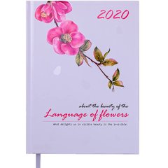 Щоденник А5 BUROMAX 2020 Flowers Language BM.2172-**, Білий