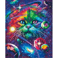 Алмазная живопись мозаика по номерам на холсте 40*50см Никитошка GJ4830 Космический кот