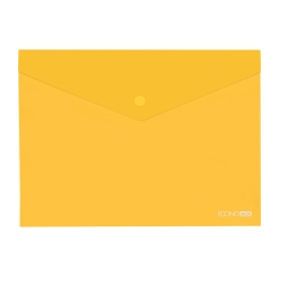 Папка-конверт А4 з кнопкою ECONOMIX 31301 прозорий, Жовтий