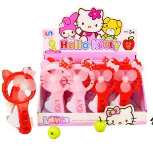 Вентилятор ручний механічний Portable Fan Hello Kitty 18см асорті 1888/918