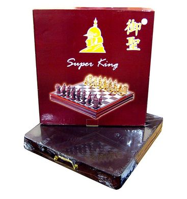 Шахматы Super King доска 45*45см выдвижная деревянная коробка 944-3/374-1