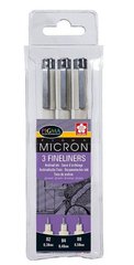 Ручка капиллярная PIGMA Micron линер Sakura набор 3шт POXSDK-3