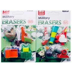 Ластик-резинка 3D Eraser набор 5шт Military микс №8389