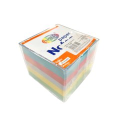 Бумага кубарик для записей, цветная 700л. 80*80 мм не проклеенная XingLi 13287 в пластиковом футляре