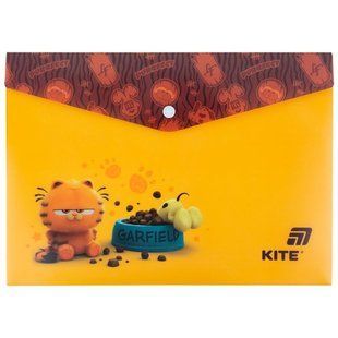 Папка А4 Kite пластик на кнопке Garfield GF25-244-1