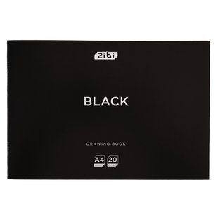 Альбом для малювання А4 20арк ZiBi Black 120г/м ZB.1423-01