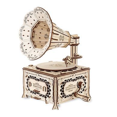 Деревянная сборная механическая 3D модель EVA Eco-Wood-Art GRAMOPHONE 000907
