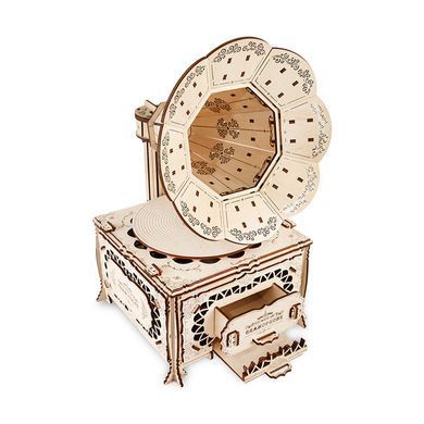 Деревянная сборная механическая 3D модель EVA Eco-Wood-Art GRAMOPHONE 000907