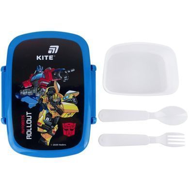 Школьный ланчбокс Kite мод 163 с ложкой и вилкой 750мл Transformers TF26-163