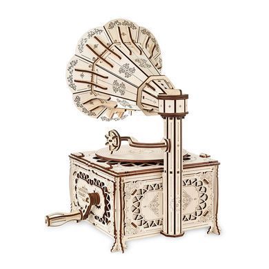 Деревянная сборная механическая 3D модель EVA Eco-Wood-Art GRAMOPHONE 000907