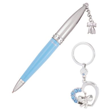 Ручки в наборе Langres Love 1шт+брелок синий LS.122017-02