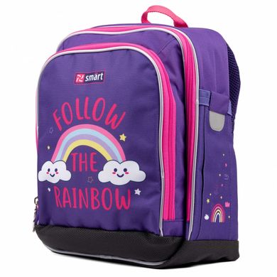 Рюкзак (ранец) школьный 1Вересня Smart 558039 H-55 Follow the rainbow 38*24*14см, Фиолетовый