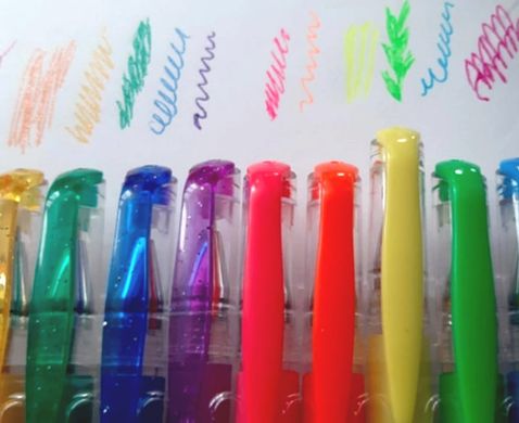 Ручки набір 12кол. гель Умка Glitter + Neon грип ГР46