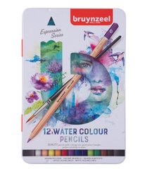 Набір акварельних олівців Bruynzeel EXPRESSION 12шт. мет. корб 60313012