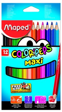 Олівці кольорові 12кол. Maped Color Peps Maxi 834010