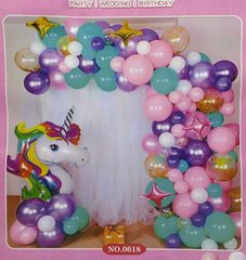 Набір святковий ЛИДЕР Happy Birthday Фотозона з повітряними кульками Єдиноріг №0618