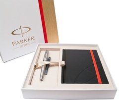 Перова ручка PARKER 84612b SONNET-08 + блокнот, набір