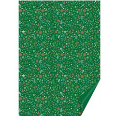 Бумага для скрапбукинга Heyda А4 300г/м2 204772228 двухсторонняя Зеленый, Рождественский мотив