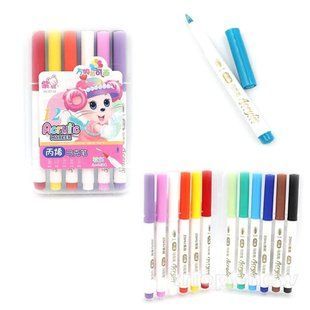 Маркер универсальный акриловый Acrylic Marker набор 12 шт Mouse ZS-257-12 в пластиковом футляре