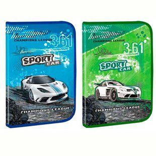 Папка А4 Kidis пластик на молнии 7159 Sport Car
