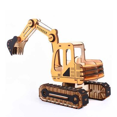 Деревянная сборная 3D модель WoodCraft Экскаватор-1 (12,6*26,5*30см) HB03
