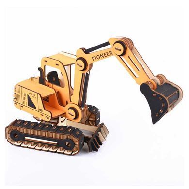Деревянная сборная 3D модель WoodCraft Экскаватор-1 (12,6*26,5*30см) HB03