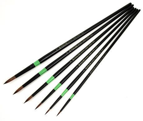 Кисть синтетика круглая Kolos Green 1019, №12, длинная ручка
