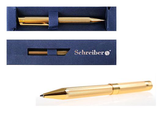 Ручка шариковая Schreiber 1,0мм металическая синяя паста S-2810, Черный