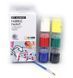 Краска для ткани Art Rangers/Nation набjр 6цв. по 22мл FabricPaint + кисть FAC0622/A06015-4