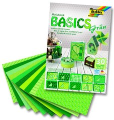 Набір для творчості орігамі "Basics" Зелений, 10*10см, 80г/м2, 50 листів, Folia 4651010
