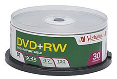 Диск DVD-RW 4.7GB VERBATIM 4x без упак