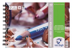 Альбом спіраль А5 для набросков Van Gogh 160г/м 40арк 93181421
