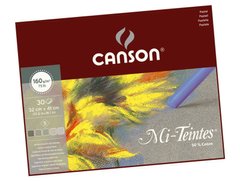 Папір-склейка для пастелі Canson Mi-Teintes 32*41см 160г/м 30арк Сіра гамма CON-400030145R