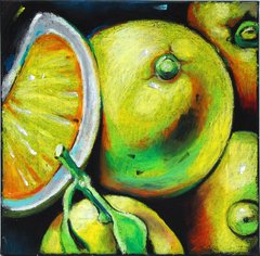 Набір для творчості масляна пастель Rosa Talent розмальовка по контуру "Лимони" N000083