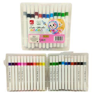 Маркер двустор. SketchMarker Zishu набір 24шт трикутні Mouse ZS-240-24 пласт. бокс