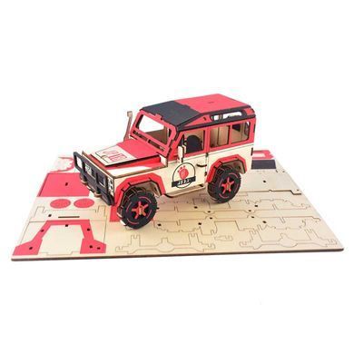 Модель 3D дерев'янна сборна WoodCraft XB-G033H Джип-3 21,3*10,8*11,2см
